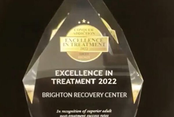 excellence in treatment award 2022 brighton recovery center
